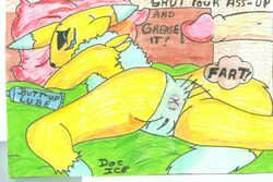 anthro bed color digimon doc_icenogle fart female fur furry human indoors interspecies male partial_male renamon tagme what