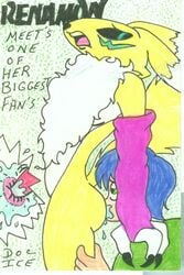 anilingus anthro color digimon doc_icenogle female fur furry human interspecies male nude oral renamon side_view