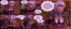 1boy 1girls 3d animated animated blizzard_entertainment comic dialogue handjob jesana_moonfall night_elf purple_skin rexxcraft warcraft white_hair world_of_warcraft