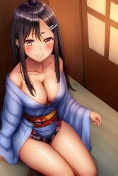 1girls ai_generated big_breasts black_hair blush breasts brown_eyes clothed clothing curvy dress female female_focus female_only hayase_nagatoro hi_res highres long_hair looking_at_viewer nai_diffusion navel pixiz-sama please_don't_bully_me,_nagatoro revealing_clothes simple_background smile solo stable_diffusion tan tan-skinned_female tan_body tan_skin tanned tanned_female wide_hips