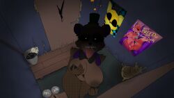 areolae barely_clothed fishnets five_nights_at_freddy's five_nights_at_fuzzboob's foxy_(fnaf) freddy_(fnaf) furry futanari glazed_(artist) golden_freddy_(fnaf) self-grope wet_tongue