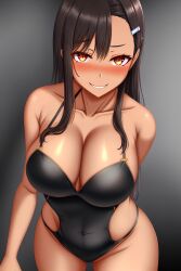 1girls ai_generated big_breasts black_hair blush breasts brown_eyes clothed clothing curvy dress female female_focus female_only hayase_nagatoro hi_res highres long_hair looking_at_viewer nai_diffusion navel pixiz-sama please_don't_bully_me,_nagatoro revealing_clothes simple_background smile solo stable_diffusion tan tan-skinned_female tan_body tan_skin tanned tanned_female wide_hips