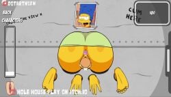 1girls 2d animated female hole_house marge_simpson sex the_simpsons vagina video yellow_body