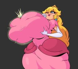 1girls 2023 big_breasts blonde_hair breast_expansion breasts breasts_bigger_than_head expansion female female_only huge_breasts large_breasts mario_(series) massive_breasts nintendo princess princess_peach tagme thick top_heavy wide_hips wolfafterhours