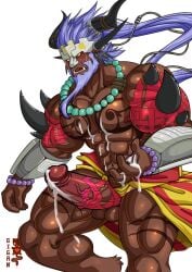 balls bara big_balls big_penis boner cum erection final_fantasy final_fantasy_vi giganuramaki horns maduin_(final_fantasy) male male_only muscles muscular penis solo solo_male world_of_final_fantasy