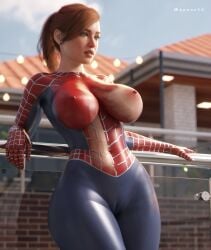 1girls 3d 4k apone3d ass athletic_female big_ass big_breasts blue_eyes bodypaint breasts cameltoe completely_naked completely_nude completely_nude_female couch female female_only freckles hi_res huge_ass huge_breasts human insomniac_games light-skinned_female light_skin looking_at_viewer marvel marvel_comics mary_jane_watson mary_jane_watson_(insomniac) naked naked_female nipples nude nude_female painted_clothes pawg red_hair solo solo_female spider-man_(cosplay) spider-man_(ps4) spider-man_(series) thick_thighs thighs wide_hips