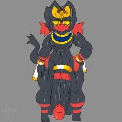 big_penis furry huge_cock lattemon litten penis pokémon_(species) pokemon