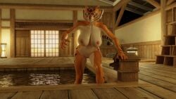 16:9 3d_(artwork) angry anthro big_breasts breasts deerbone deerbone_(artist) digital_media_(artwork) dreamworks female hi_res humanoid kung_fu_panda master_tigress nude sauna sfm stripes tail water wet widescreen zero_pictured