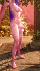 1futa 3d athletic athletic_futanari balls barefoot big_penis bluegirl91 breasts calves elf feet futa_only futanari hips legs light-skinned_futanari muscular_legs night_elf nipples nude penis pink_skin pose posing purple_hair semi-erect solo source_request standing teeth_showing thighs toes veiny_penis warcraft world_of_warcraft wow