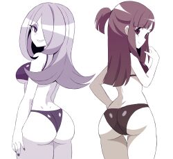 2girls abysswatchers akko_kagari alternate_costume ass female female_only little_witch_academia sideboob sucy_manbavaran tagme