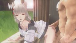 1boy 1girls animated cat_ears core_crystal doggy_style female grey_hair horizontalslope mio_(xenoblade) nintendo no_sound sex_from_behind tagme video xenoblade_(series) xenoblade_chronicles_3