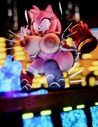 3d 3d_(artwork) amy_rose breasts burnt_clothes chemical chemical_plant clothing_cutout dreams exposed_breasts exposed_nipples exposed_pussy exposed_torso giant_breasts huge_breasts hyper_breasts maya_bear sonic_(series) sonic_the_hedgehog_(series)