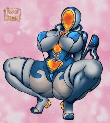 1girls big_breasts breasts citrine_(warframe) huge_breasts nipple_bulge primebooba robot_girl skimpy skimpy_bikini solo solo_female thick_thighs thighhighs warframe