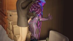 buttjob clothed_sex fortnite from_behind henchman_(fortnite) male/female prede straight torin_(fortnite) unseen_male_face wall