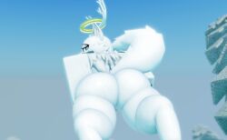 3d anthro antlers ass female roblox robloxian solo willie_piv wolf_tail