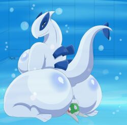 ambiguous_gender ass big_ass breasts facesitting female female/ambiguous imaranx latios lugia pokemon pokemon_(species) underwater