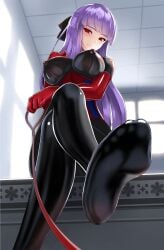 1girls animated asagami_fujino big_breasts black_bodysuit black_ribbon bodysuit breasts damao_yu dominant_female fate/grand_order fate_(series) feet feet_focus female female_only foot_fetish foot_focus holding_leash kara_no_kyoukai latex_stockings long_hair looking_at_viewer nipple_outline nipples nipples_visible_through_clothing pov_eye_contact purple_hair red_eyes red_gloves reflective_body reflective_clothing rope rubber_suit sitting smile solo solo_focus stockings tight_clothes tight_clothing toes viewed_from_below