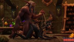 1boy 3d all_fours alliance_dominance anal_hotdogging assjob big_breasts big_penis blizzard_entertainment blue_skin buttjob elf_male forsaken gag gold_eyes hotdogging hotdogging_ass male mawsworn meloriss night_elf night_elf_male purple_skin red_eyes sylvanas_windrunner warcraft white_hair world_of_warcraft