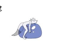 16:9 animated anthro arctic_wolf balloon_fetish canid canine canis domination/submission duo latex_transformation male male/male mammal penis penis_transformation rubber short_playtime transformation widescreen witte_konijn wolf