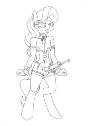 aged_up blush choker corset diamond_tiara_(mlp) earrings equine equine_penis femboy garter_belt girly lingerie male_only male_urethral_insertion my_little_pony nipples precum rule_63 semi-anthro sketch stockings text urethral_insertion