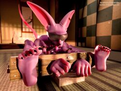 3d_(artwork) 4:3 absurd_res anthro beerus blender_(software) blindfold bodily_fluids bondage bound claws digital_media_(artwork) domestic_cat dragon_ball dragon_ball_super drooling feet felid feline felis foot_fetish foot_focus gag hairless hairless_cat hi_res male mammal powerful_sub restraints ring_gag saliva soles solo sphynx_(cat) stocks stormrider toes