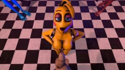 1boy 3d 3girls animated animatronic anthro bonnie_(fnaf) breast_grab breasts chica_(fnaf) cum cum_on_breasts cumshot female female/male five_nights_at_freddy's fnaf freddy_(fnaf) frederika_(fnaf) genderswap genderswap_(mtf) hrela human light-skinned_male male nipples robot robot_girl rule_63 sfm short_playtime source_filmmaker waiting