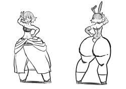 bunnysuit demon_slayer dumptruck_ass kimetsu_no_yaiba susamaru wide_hips yeetzxfound