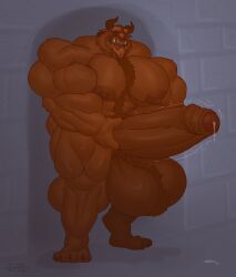 abs balls beast_(disney) beauty_and_the_beast biceps boner disney erection gab_art gay hyper hyper_balls hyper_genitalia hyper_penis hyper_testicles male male_focus male_only muscles muscular muscular_arms muscular_ass muscular_back muscular_legs muscular_male muscular_thighs nipples nude pecs penis solo solo_male testicles veins veiny_penis