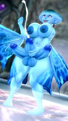 3d ahe_gao balls big_ass big_balls big_breasts big_butt big_cock big_penis breasts cum cumming cumshot futanari miduno multi_penis nintendo ocarina_of_time penis princess_ruto solo source_filmmaker the_legend_of_zelda triphallia zora