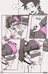 2boys blowjob comic crossdressing cum cum_in_mouth cum_inside dross erect_penis erection femboy gay girly head_grab jacob_(dross) mask original page_39 skater_boi_(dross) taylor_(dross) yaoi