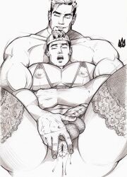 black_and_white boner cum_leaking erect_penis erection gay gay_sex hard_on hole_(anatomy) horny_male leaking_cum legs_up male male_only muscles muscular muscular_male pencil_(artwork) pleasure_face rodrigolandave8 sketch spread_legs uncolored veiny_penis