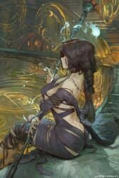 1girls absurd_res ass ass_cleavage black_clothing black_hair breasts butt_crack choker clothed cutesexyrobutts demon's_souls female fromsoftware hips huge_ass huge_breasts jewelry light-skinned_female light_skin long_hair maiden_in_black slim_waist thick_thighs thighs wide_hips