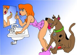 daphne_blake dennis_clark female hanna-barbera human interspecies male penis scooby-doo scooby-doo_(character) straight tagme zoophilia