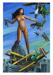 black_hair charles_hall giantess king_kong_(series) naked nude nude_female pubic_hair tagme