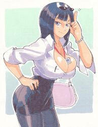 cleavage female female_only inkuusan nico_robin office_lady one_piece pantyhose pre-timeskip tagme