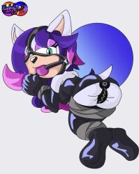 anthro eggbot15 femsub gag looking_at_viewer solo sonic_(series) sonic_oc sydney_the_hedgehog