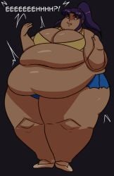 bbw chubby chubby_female cookies-cat fat_rolls misato_katsuragi neon_genesis_evangelion obese obese_female solo_female thunder_thighs