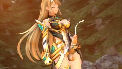 mythra from xenoblade (series) by ecchibread