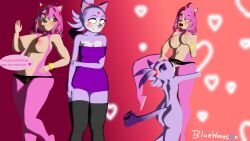 3d amy_rose anthro big_breasts blaze_the_cat blender blender_(software) bluewavecon blush bodily_fluids breast_grab breasts clothing cunnilingus digital_media_(artwork) domestic_cat drooling duo english_text eulipotyphlan felid feline felis female female/female fur genitals green_eyes hand_on_breast hedgehog hi_res lactating legwear mammal mature_female naked nipples nude oral pink_body purple_body purple_fur pussy saliva sega sex sonic_(series) sonic_the_hedgehog_(series) text thick_thighs thigh_highs translucent translucent_clothing translucent_underwear underwear vaginal_penetration widescreen yuri