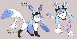 eeveelution feral futanari generation_4_pokemon glaceon goth gynomorph intersex knot labbit1337 model_sheet nintendo pokemon pokemon_(species) solo venus_(labbit1337) white_body yellow_eyes