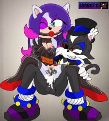 15_the_cat_(character) 1boy 1girls anal anal_access anal_only anal_only_maebari anal_sex anthro eggbot15 female femsub gag maebari male male_penetrating_female maledom sonic_(series) sonic_oc sydney_the_hedgehog taped_pussy tied_hands v_sign