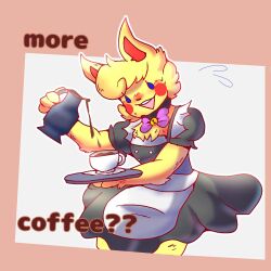 cafe cafeteria coffee five_nights_at_freddy's lily_artowo maid_uniform oc toy_megan_(lily_artowo)