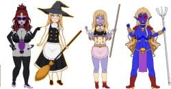 blue_skin breast_expansion female ganon identity_death kisekae loincloth marisa_kirisame muscular_female npg8993 oni red_eyes reimu_hakurei the_legend_of_zelda touhou transformation transformation_sequence transparent_background