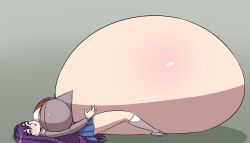 big_belly big_boobs big_breasts big_tits boobs breasts clothed clothing curvaceous curves curvy curvy_body curvy_female curvy_figure doki_doki_literature_club female female_only gigantic_belly gigantic_breasts girl girly hand_on_belly huge_belly huge_breasts hyper hyper_belly long_hair obese overweight overweight_female purple_eyes purple_hair sallowie straight tagme tits too_big_to_move yuri_(doki_doki_literature_club)