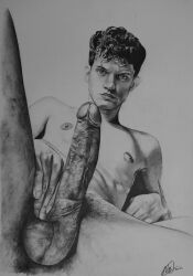 big_cock big_penis black_and_white boner curl_bryant erect_penis erection hard_on huge_cock huge_cock looking_at_viewer male male_nude_neil male_only onlyfans_model real_person spread_legs twink uncolored veiny_penis