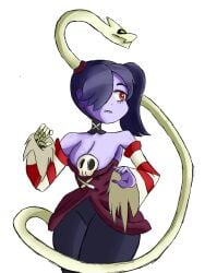 alternate_breast_size big_breasts patas_(artist) purple_skin red_eyes sagging_breasts skullgirls squigly