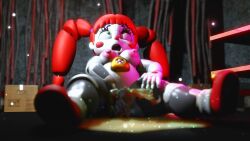 3d 3d_(artwork) baby_(fnafsl) circus_baby circus_baby_(fnaf) circus_booby cum five_nights_at_freddy's masturbation solo solo_female