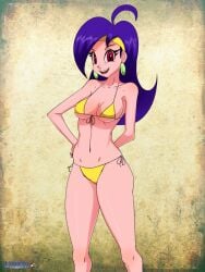 bikini layerth mighty_magiswords panties swimsuit swimwear vambre_warrior yellow_panties