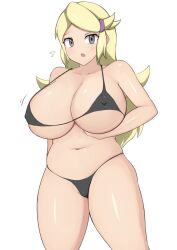 2022 ace_trainer_(pokemon) ace_trainer_(pokemon_xy) astrid_(pokemon) bikini black_bikini black_swimsuit black_swimwear blonde blonde_female blonde_hair blonde_hair_female game_freak grey_eyes jaga334 looking_at_viewer nintendo npc_trainer pokemon pokemon_xy swimsuit swimwear