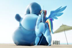 1futa anthro blue_fur drinking frostbound furry futanari hyper hyper_balls hyper_breasts hyper_futa hyper_penis my_little_pony penis_bigger_than_body penis_longer_than_knee rainbow_dash_(mlp) straight_hair tagme